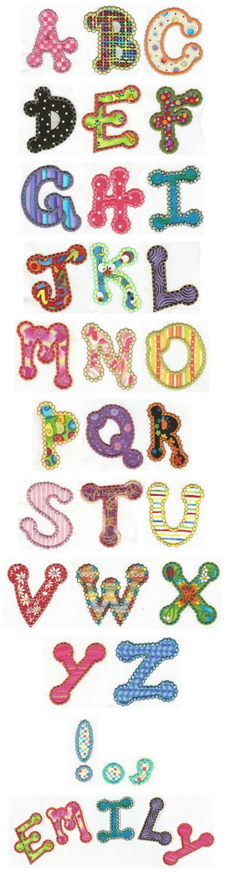 Dotty Applique Alphabet Machine Embroidery Patterns Machine