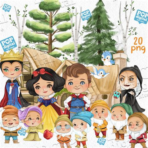 Branca De Neve Aquarela - 8