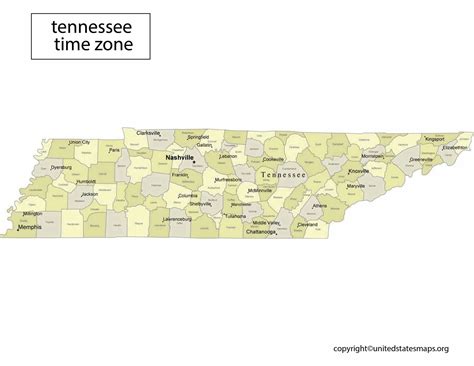 tennessee time zone map time zone map  tennessee