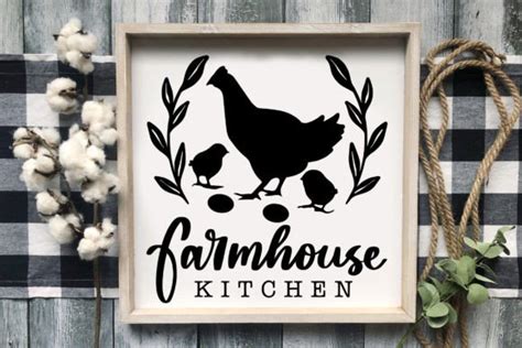 Farmhouse Kitchen SVG Farmhouse Sign Graphic By Dapiyupi Creative Fabrica