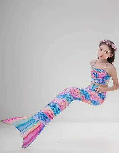 Cola De Sirena Traje De Baño Para Niñas En Bikini Meses sin interés