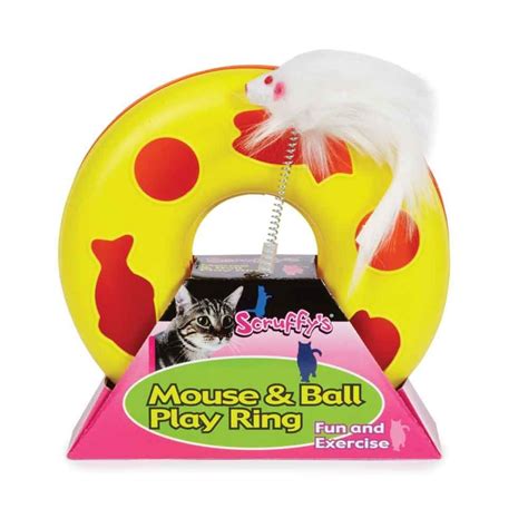 Scruffy S Mouse Ball Play Ring Cat Toy BaxterBoo