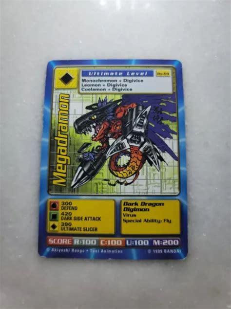 1999 BANDAI TCG Digimon Digital Monsters Card - Bo-69 Megadramon LP $3. ...