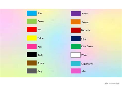 Colors English Esl Powerpoints