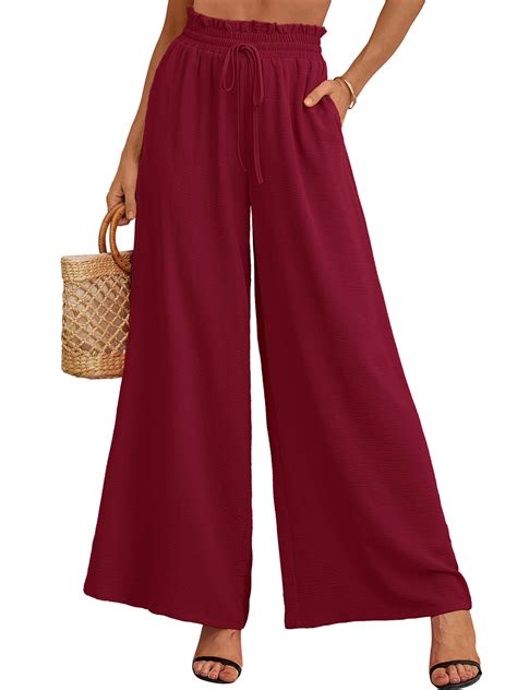 Mbj Wb750 Womens Chic Palazzo Lounge Pants L Brown