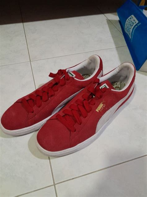 puma red sneakers mens fashion footwear sneakers  carousell