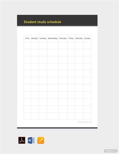 Free Editable Study Plan Templates In Pdf To Download