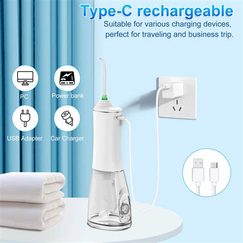 H2ofloss Newest Professional Cordless Oral Irrigator Portable Electric Dental Water Flosser Ipx7