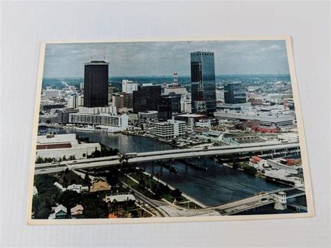 Vtg Tampa Florida Skyline Color Photo Postcard 1970s Era