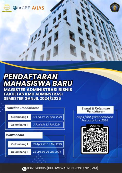 Program Studi Magister Administrasi Bisnis Fakultas Ilmu Administrasi