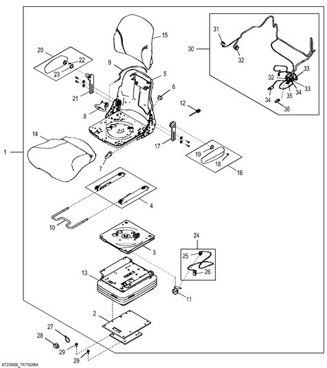 325SK - BACKHOE, LOADER Air Suspension Seat (Cloth) EPC John Deere online