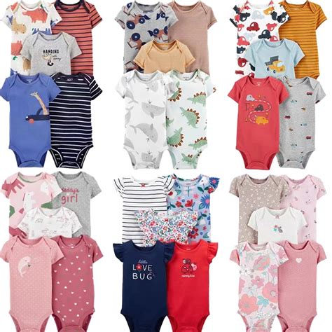 Neue Cartoon Baby Jungen M Dchen Bodys St Ck Kurzarm Streifen