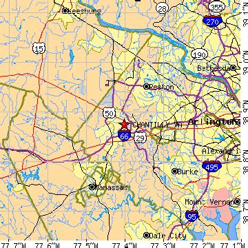 Chantilly, Virginia (VA) ~ population data, races, housing & economy