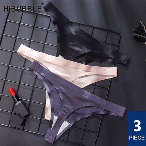 3pcs Ice Silk Sexy Panties Women Briefs Seamless Thongs Underwear Women Panties For Girls Ladies