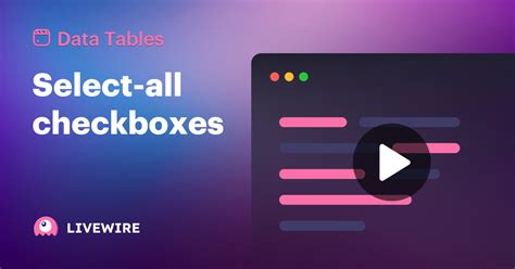 Select All Checkboxes Screencast Laravel Livewire