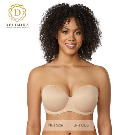 Womens Strapless Bra For Big Busted Contour Underwire Multiway Full