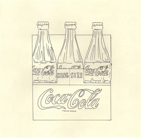 Andy Warhol Original Crayon Drawing ‘3 bottles Coca-Cola’ - Artifacts World