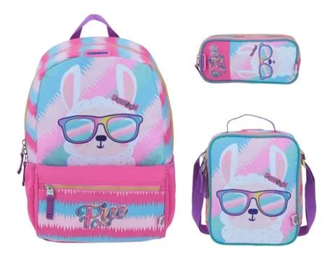 Kit Mochila Lonchera Y Lapicera Happy Girl Primaria Uni Env O Gratis