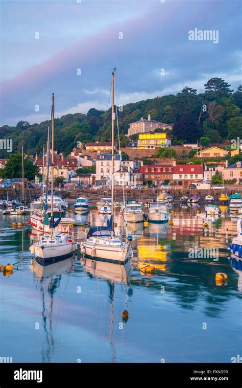 Uk Channel Islands Jersey St Aubin St Aubin Harbour Stock Photo Alamy