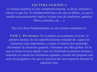 Lectura Analitica Ppt