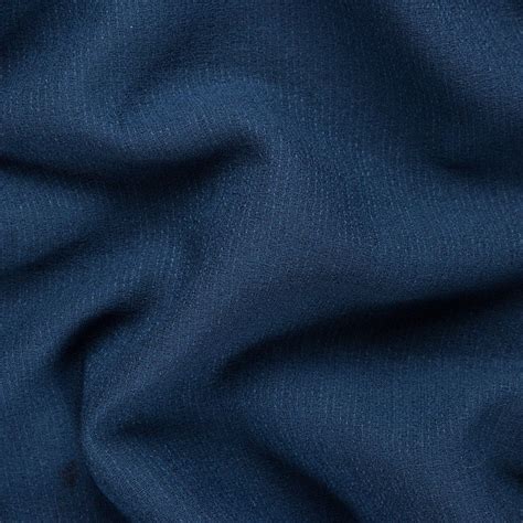 Dark Blue Wool Double Cloth Crepe Suiting Blue Wool Suiting Dark Blue