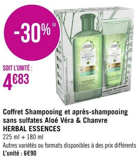 Promo Herbal Essences Coffret Shampooing Et Apr S Shampooing Sans