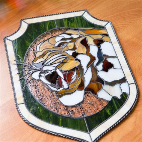 Stained Glass Tiger S Fangs Panel For Window Decoration Glass Art Stories