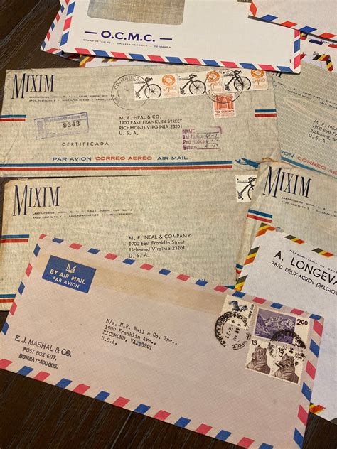 Vintage Used Air Mail Envelopes Postal Covers from the 70s | Etsy