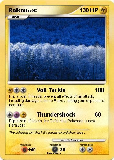 Pokémon Raikou 1324 1324 Volt Tackle My Pokemon Card