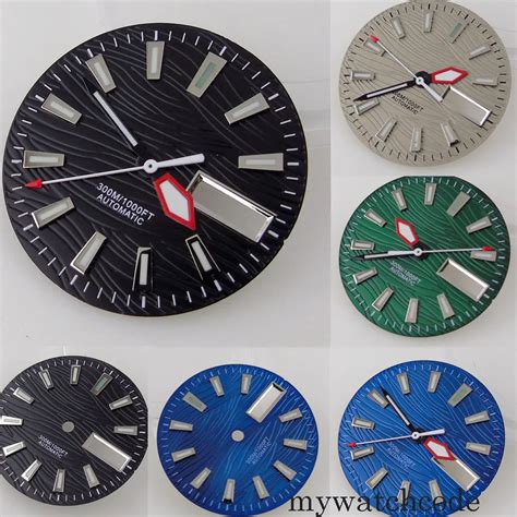 Mm Bliger Sterile Black Green Blue Grey Watch Dial Date Day Window