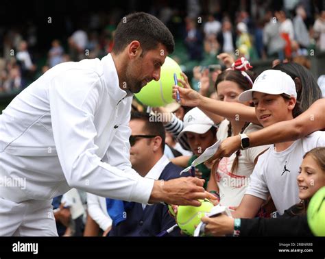 London Gro Britannien Juli Der Serbische Novak Djokovic