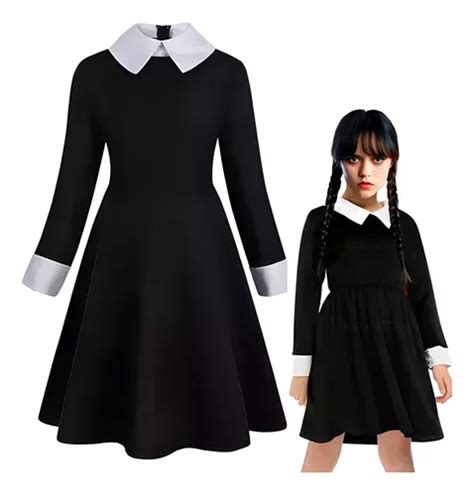 Disfraces De Halloween Wednesday Addams Mujer Bruja Vampiro Cosplay