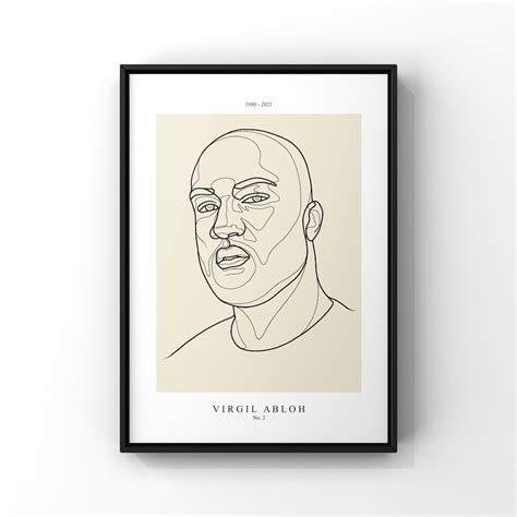 Poster: Virgil Abloh one-line Line-art Abstraktes - Etsy