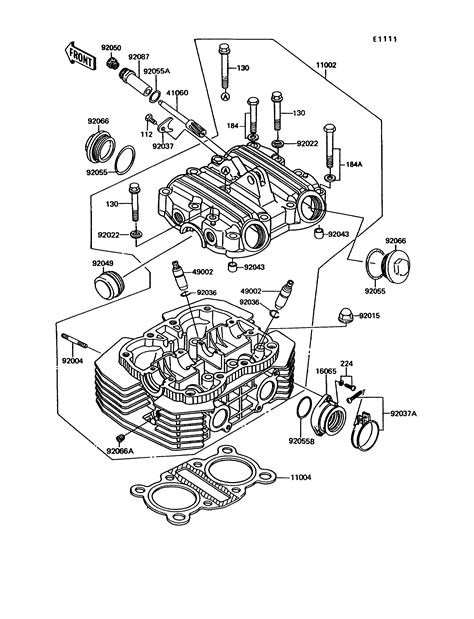 CULASSE POUR GPZ305 BELT DRIVE EX305 B8 NOIR 1991 EUROPE Esprit