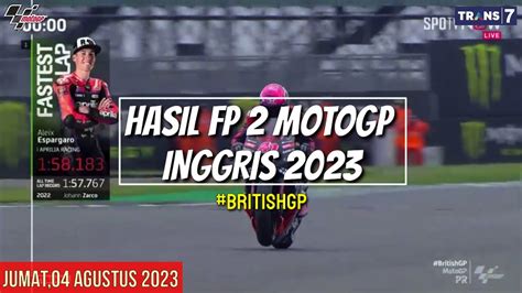 Hasil Motogp Hari Ini Hasil Latihan Bebas Gp Inggris Fp