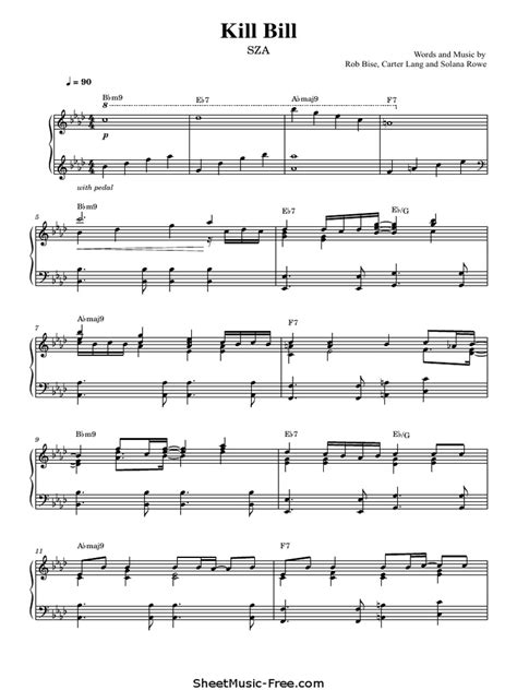 Kill Bill Sheet Music SZA | PDF