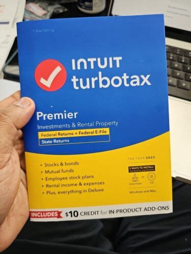 Turbotax 2023 Premier Federal And State Tax Software Ebay