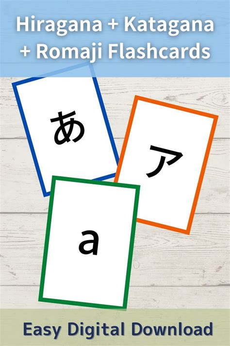 Japanese Hiragana And Katakana Flashcards Japanese Flashcards Hiragana