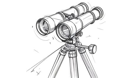 drawing   telescope   pencil   premium ai generated image