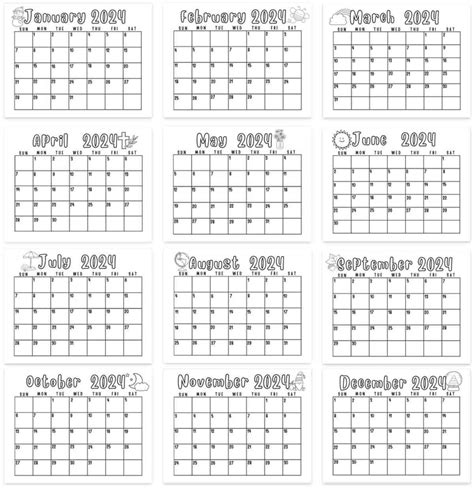 2025 Coloring Calendar Printable Free Lindy Ludovika