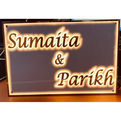 Acrylic Laser Cut House Nameplate Customized