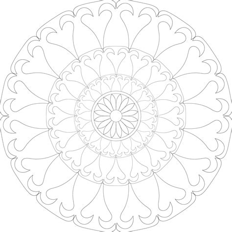 Mandala coloring pages 12947565 Vector Art at Vecteezy