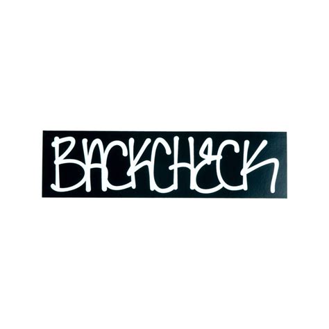 backcheck sticker black