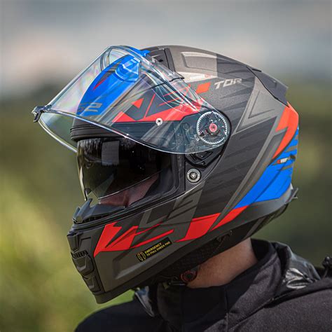 CAPACETE LS2 FF811 VECTOR II ABSOLUTE FOSCO PRETO VERMELHO AZUL