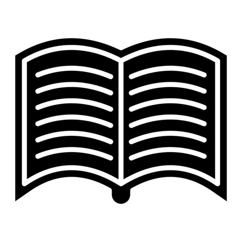 Open Book Glyph Icon 15037728 Vector Art At Vecteezy