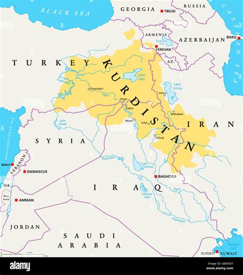 Iran Kurdistan Map