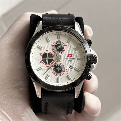 Jam Tangan Swiss Army Dhc Chronograph Original Fesyen Pria Jam