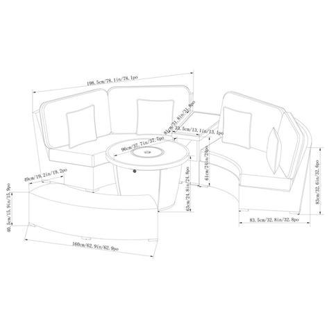 Sunvilla Laguna Piece Woven Deep Seating Fire Sectional Patio Set