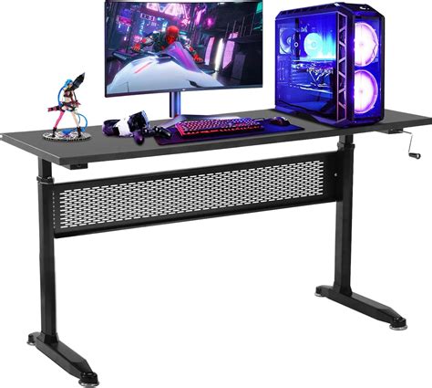 Buy Adjustable Desk With Crank Handle Sit Stand Desk Ergonomic