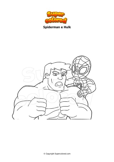 Disegni Da Colorare Spiderman E Hulk Images Imagesee